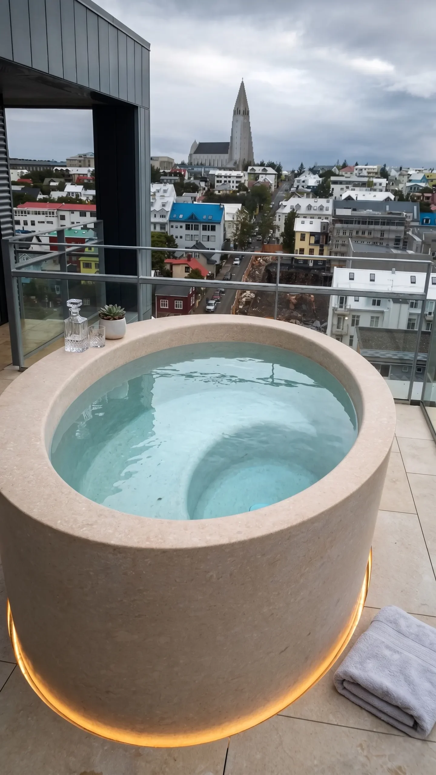 Grolla Beige honed - bathtube Iceland (2a)