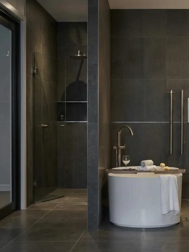 bagno australia fossil grey papyro wall fossil grey honed floor (3)