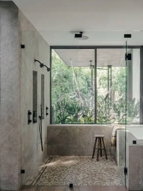 bathroom olivo rock finish Miami 1