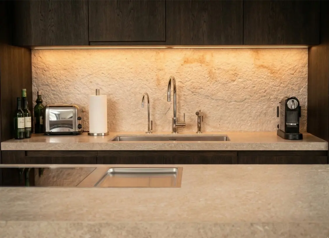 kitchen grolla ondulato and grolla rock finish backsplash (2)