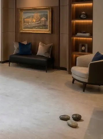 olivo honed floor and steps project 2