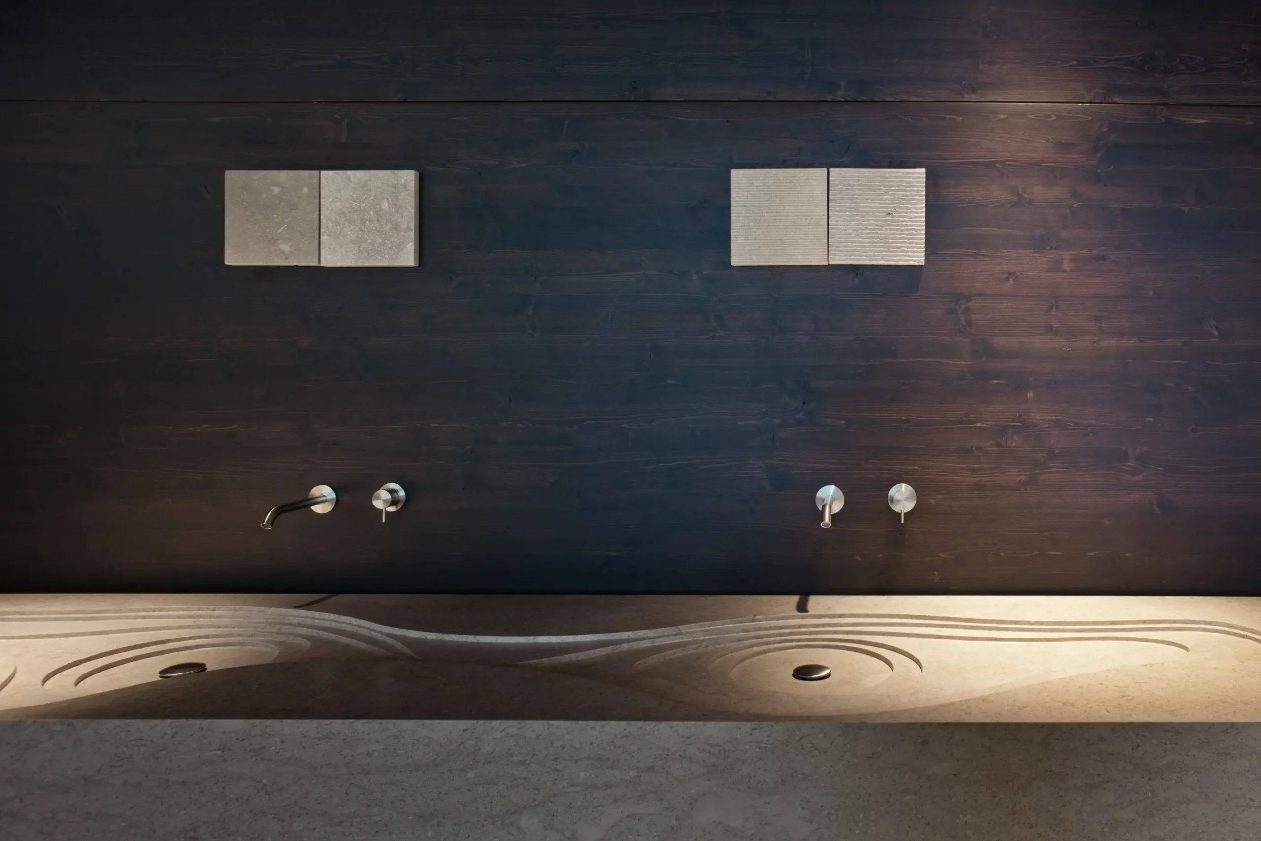 spa cersaie Grolla beige honed and solid sink (3)